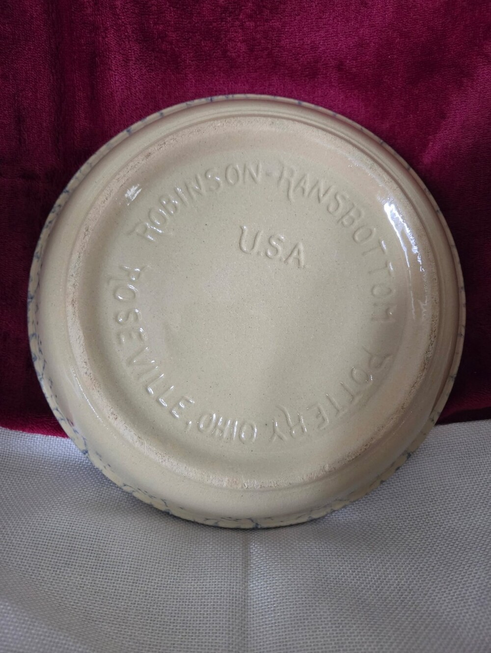 Vintage Robinson Ransbottom Plate 9 1/2 Inches - Picture 2 of 2